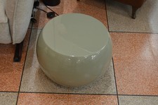 MERIDIANI Bongo Table Small Round Sage Green Gloss Side Table Drum Ex Display