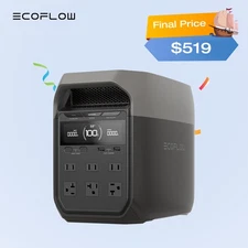 EcoFlow DELTA 3 1024Wh Portable Power Station LiFePO4 Battery for Home Backup