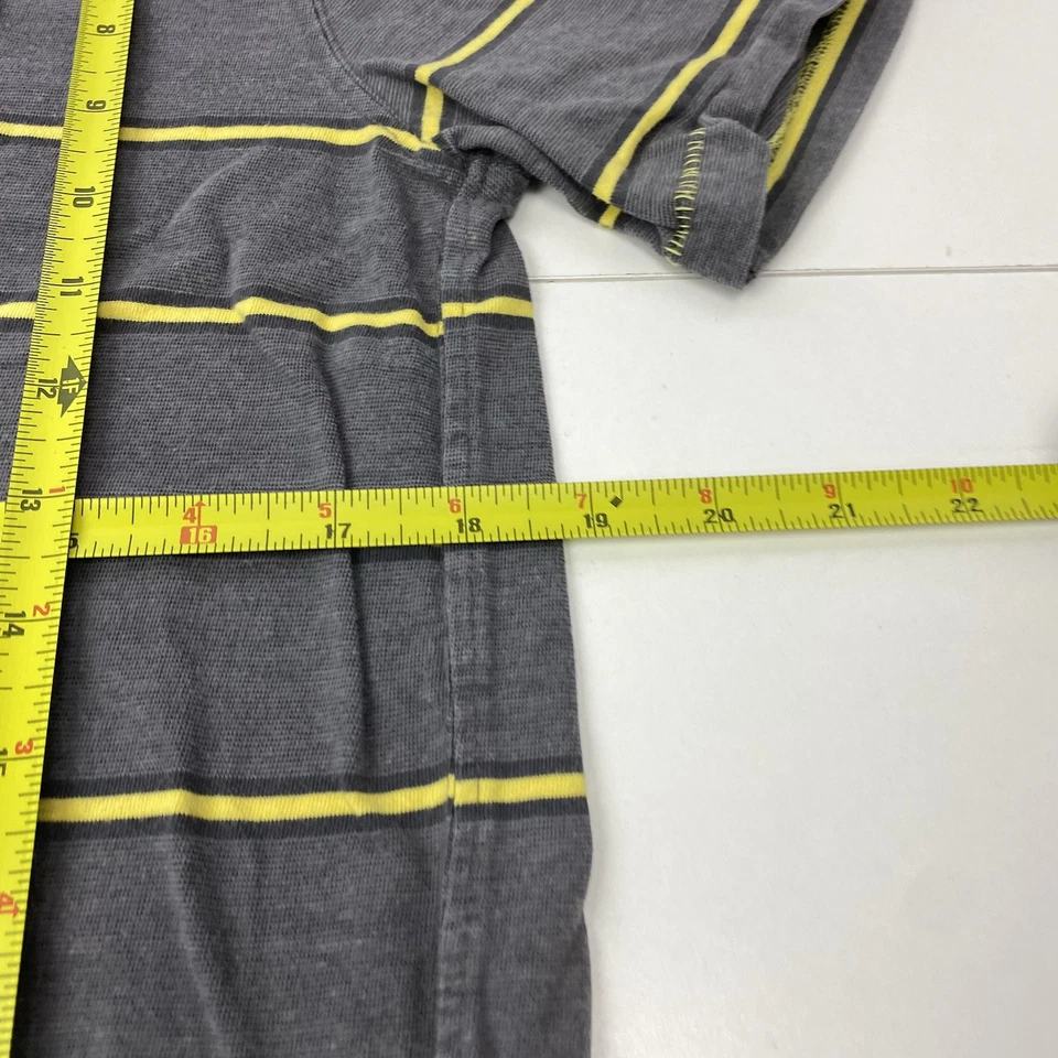 Polo One Industries Hombre M Medio Gris Amarillo Rayas Manga Corta Bordado Foto 4 de 4
