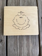 4 7/8" x5 7/8" AccuCut Wooden Die Baby Face Cutie Pie * Retired