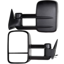 Tow Mirrors Power Black 88-01 Chevy Gmc C3500 92-99 Suburban Yukon 95-99 Tahoe