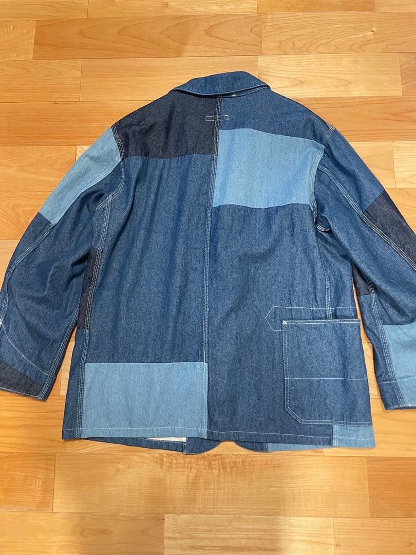 Engineered Garments Denim Patchwork Jacket Casual… - image 2