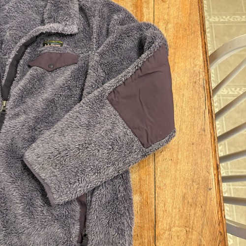 LL Bean Damen Sherpa Fleece durchgehender Reißverschluss Mantel Jacke lila Large Petite - Bild 5 von 9