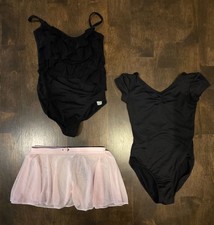 2 Danskin Leotards Pink Ballet Skirt Size 4/5 and 6/7 Danskin Now