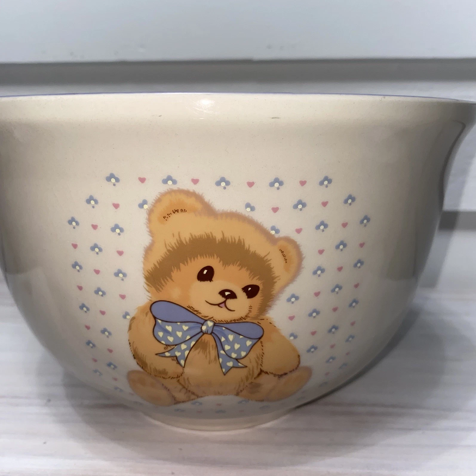 VTG 80s 90s Theodore Bear Nesting Mixing Bowls Set of 3 Stoneware Teddy Bear
