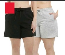 Danskin Womens Soft Active Shorts 2 Pack With Pockets GREY/BLACK, S NWT
