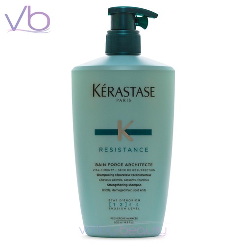 KERASTASE Resistance Bain Force Architecte Shampoo with Pump 500ml Damaged Hair - 第 1/1 張圖片