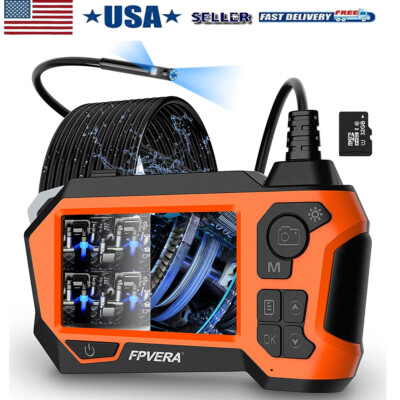 IP68 Industrial Endoscope 1080P FHD Dual Lens Snake Borescope Inspection Camera