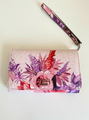 guess flower wallet