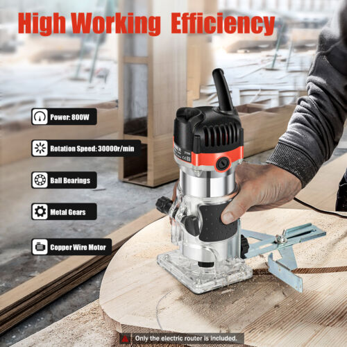 Fresa per bordi 800 W 1/4" legno Wood fresa per legno fresa a una mano fresa per legno nuova - Foto 2 di 14