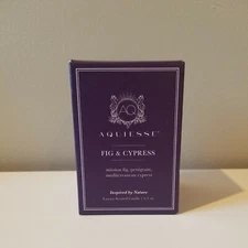 Aquiesse Fig & Cypress Scented Soy Luxury Candle 6.5oz New In Box