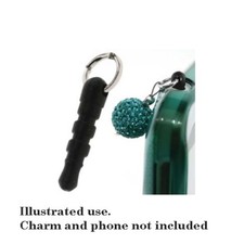 25 Cell Smart Phone Universal Dust Plug with jump ring 3.5mm Add your own charm