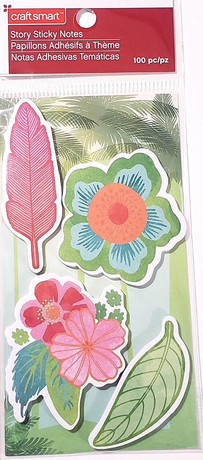 Craft Smart Story Sticky Notes - TROPICAL - 4 pads-image