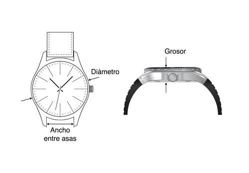 16mm Correa Reloj Cuero Gris Blanco Serpiente Acero Inoxidable Hebilla - Imagen 2 de 2