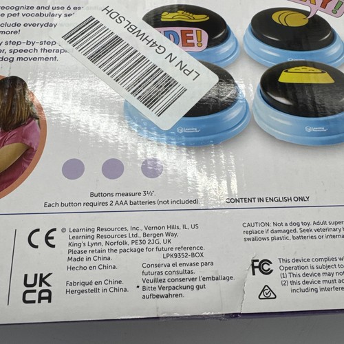 Talking Pet Essential Words 6 Pulsanti Discorsi Pre-Registrati Cane con Goal Tracker - Foto 10 di 14