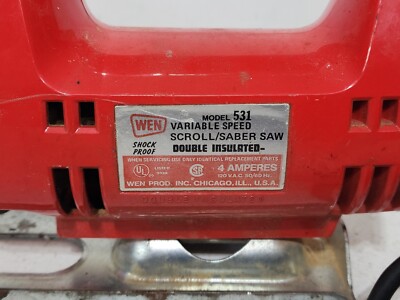 Wen 531 Scroll Saw/Saber Saw Variable Speed Double Insulated