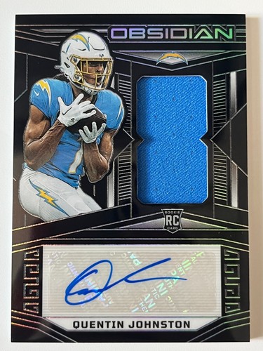 2023 Obsidian Quentin Johnston JERSEY RELIC AUTO AUTOGRAPH RC SP /199 CHARGERS - Picture 2 of 5