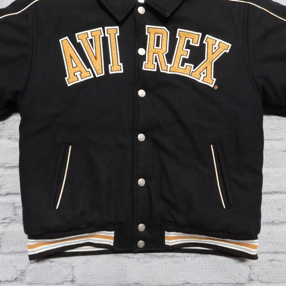 Chaqueta Universitaria Reversible Avirex Vintage Años 00 Talla L 16/18 Negra Rap Hip Hop Foto 2 de 4