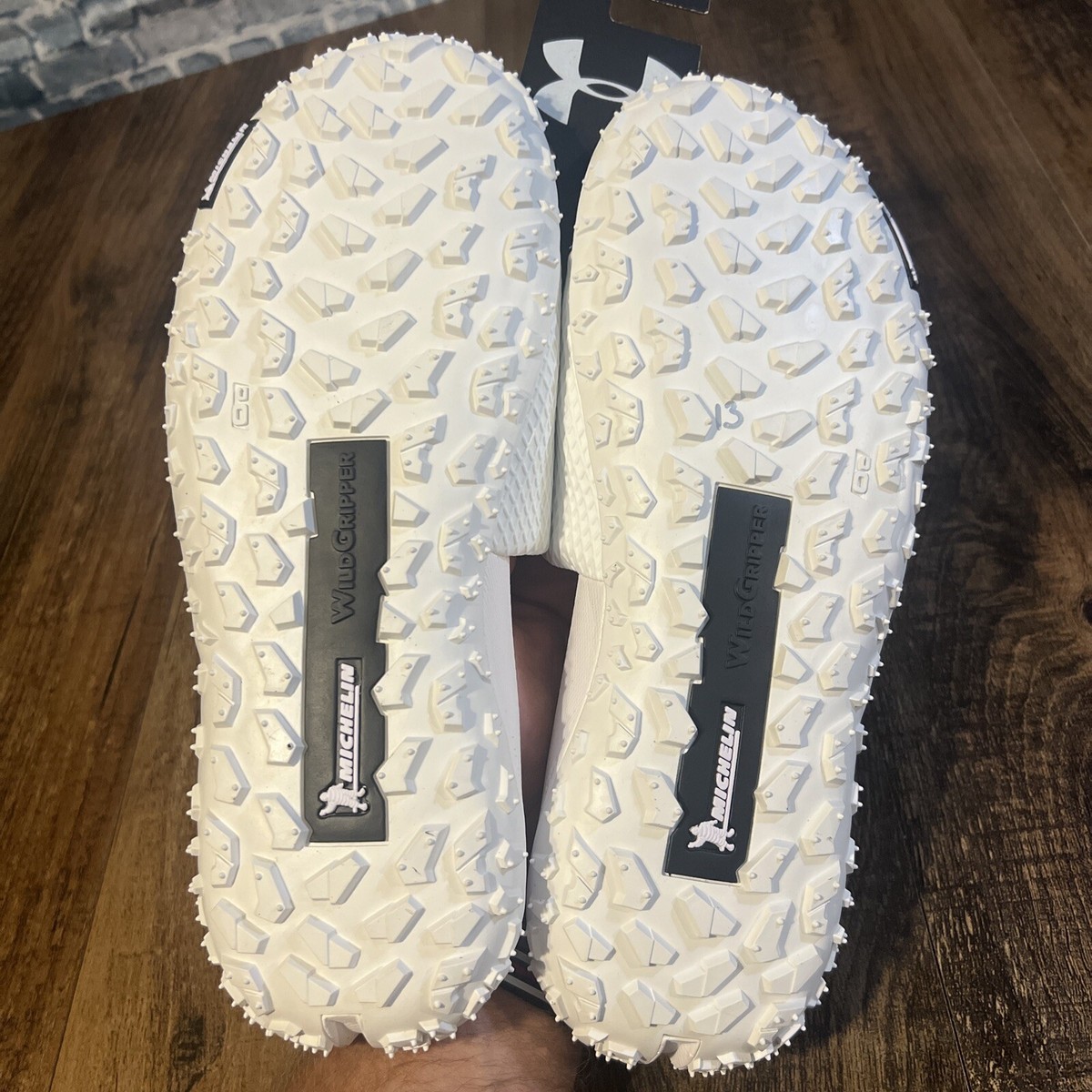 Under Armour UA Project Rock White Slides / Brahma Bull Size 11 Under Armour UA Project Rock 3 Bull Slides Sandals 3026034  main image 2