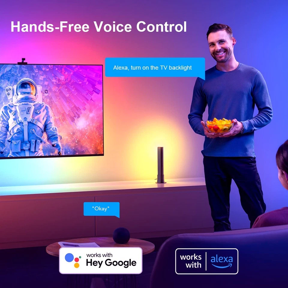 Светодиодная подсветка Smart TV с телевизионной камерой от 55 до 70 дюймов, светодиодные фонари ТВ изменение цвета - Изображение 4 из 4