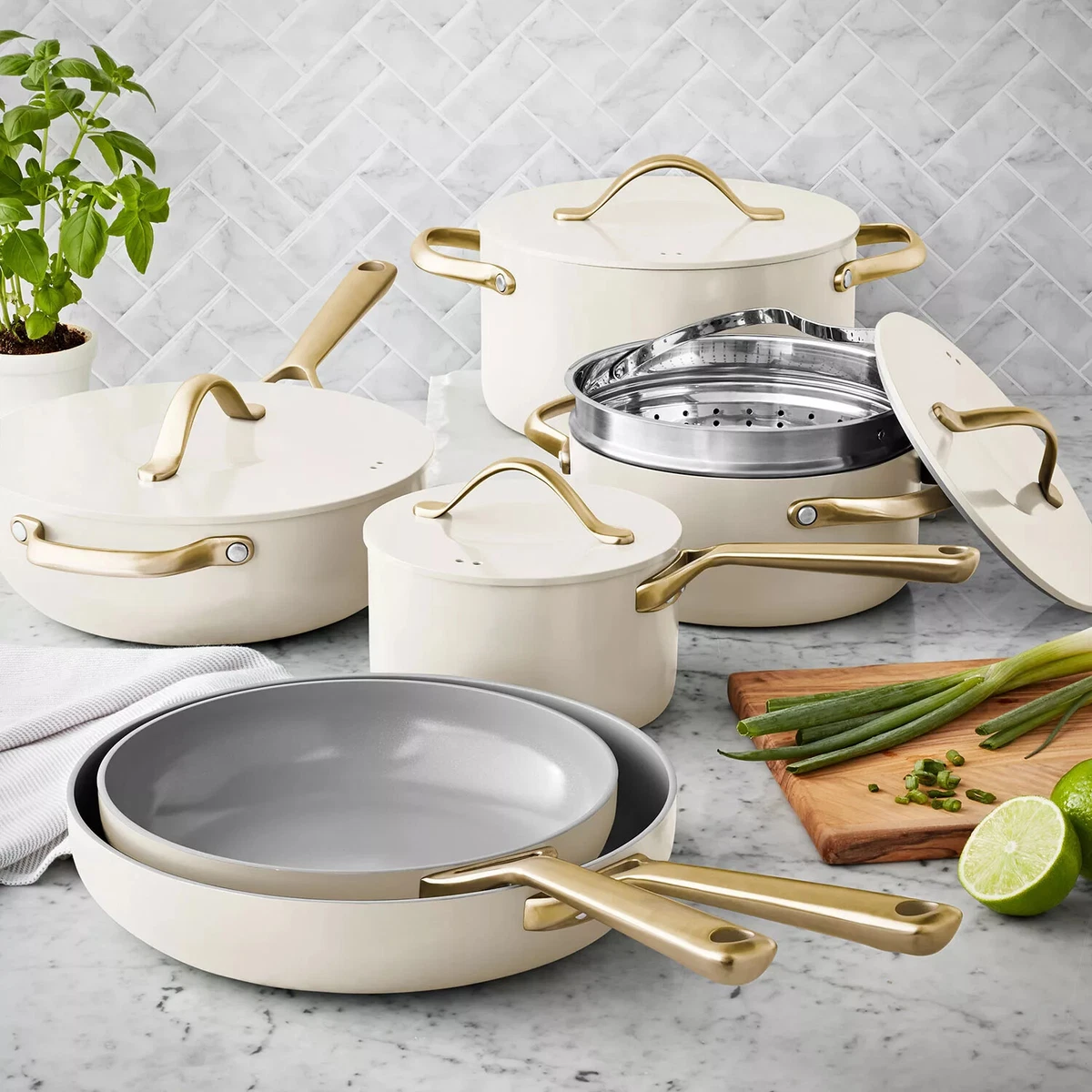 Member's Mark 11-Piece Modern Ceramic Cookware Set (Assorted Colors) Free  Shipp