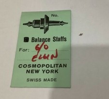NOS Elgin 6/0s balance staff , watch part