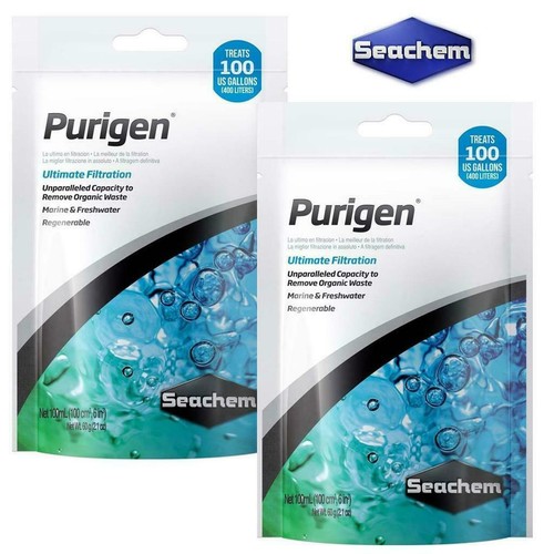 2x SEACHEM PURIGEN 100ML FILTER FILTRATION MEDIA AQUARIUM TWO PACK - Picture 1 of 1