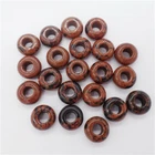 30Pcs 14x8mm Natural Palm Mahogany Obsidian Large Hole Beads DIY EE2286