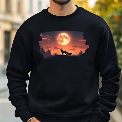 Fuchs bei Vollmond Sweatshirt Kuschelig und Perfekt für jeden Anlass S bis 4XL