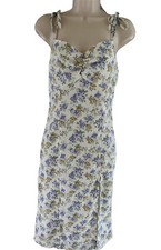Shein Womens Floral Slit Tie Strap Dress Size Small