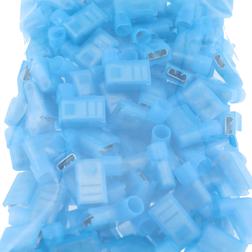 50-300pcs 90 Degree Flag Spade Terminals Female Insulated Disconnect Connectors - Image 2 of 4