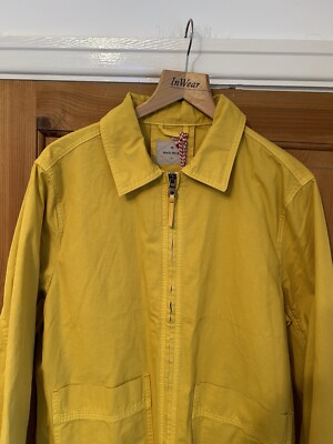 White Stuff Men's Yellow Chore Jacket Long Sleeve Button Down Classic Fit  Size M UK