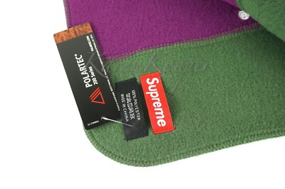 新品 18FW Supreme Polartec Scarf FW18 Supreme Polartec Scarf navy / yellow New With Tag