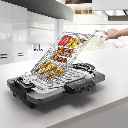 BQ80 Barbecue Grill Elettrico Con Griglia E Bistecchiera, 1000/1450/2450 W, Grig - Foto 6 di 8
