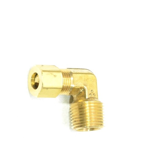 5/16 Tube OD Compression to 3/8 Male NPT 90 Elbow Fitting Adapter HVAC Water Air - Picture 5 of 6
