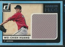 2016 Donruss Promising Pros Materials Relic Wei-Chieh Huang Diamondbacks