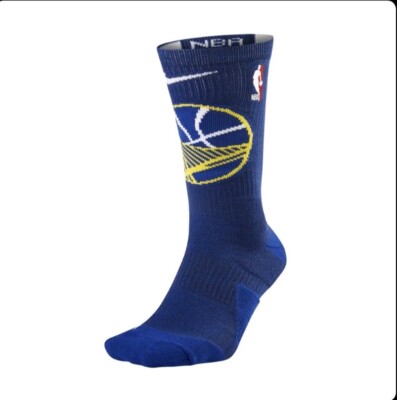 New SX7599-495 Mens Nike NBA Golden State Warriors Elite Crew Socks 6-8 Medium