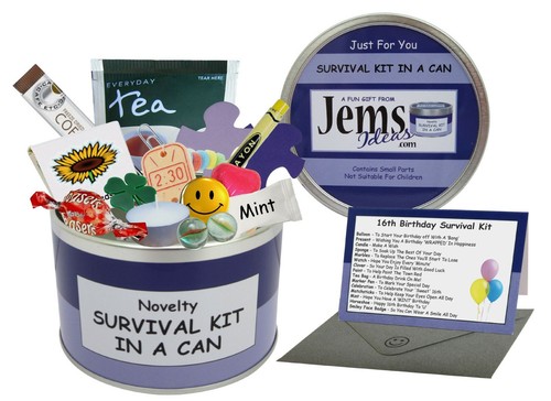 SURVIVAL KIT IN A CAN. Fun Gift 16th/18th/21st/30th/40th/50th/60th/70th Birthday - Picture 9 of 153