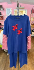 NWT LUIGI Boy's Royal Blue Miulti-Color 2 PC Set Size:8