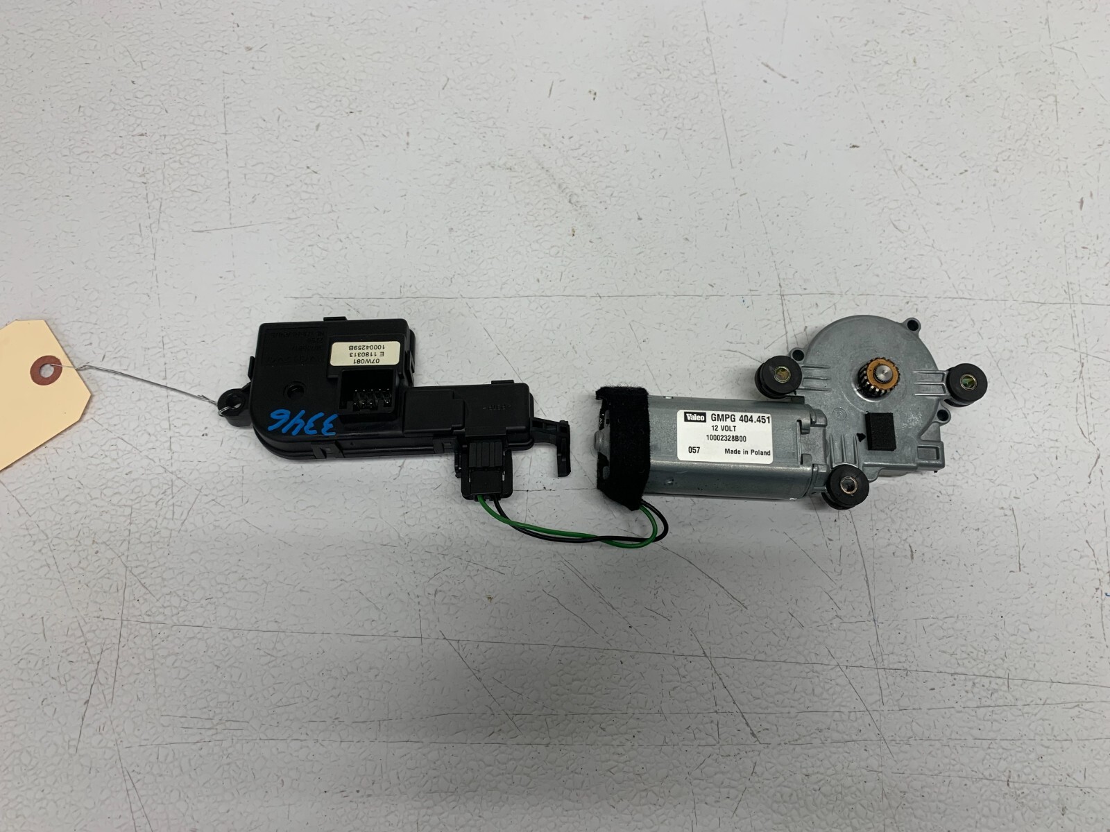 0109 VOLVO S60 SUNROOF MOTOR ACTUATOR W/ CONTROL MODULE SET, OEM