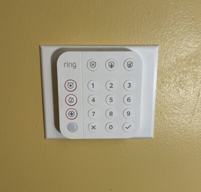 Ring Alarm Keypad Wall Mounting Plate (Large) - 3D Printed (Keypad Not Included)
