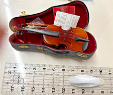 Wood Violin with bow and case Authenticated by Authentic Models Inc.