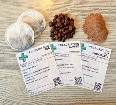 Personalisierter Tee, Kaffee, heiße Schokolade, Ovaltine + mehr - Rezeptaufkleber