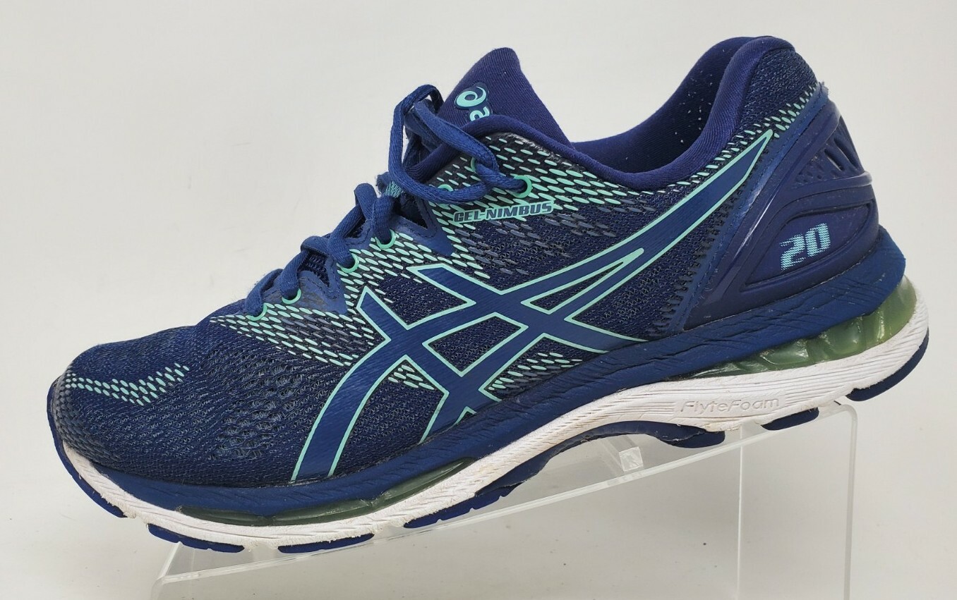 Asics Gel-Nimbus 20 Women Running Shoes Blue  T850N Lace Up Mesh Size 9 thumbnail 2