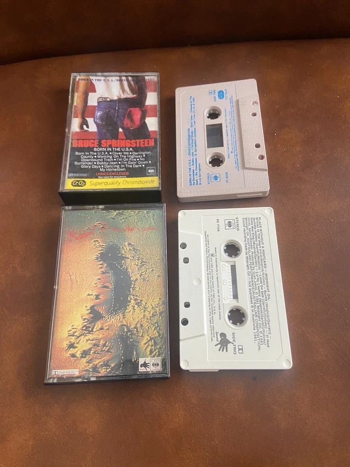 1984 Bruce Springsteen Born In The USA Cassette Tape + Midnight Oil 1981 Casette - Image 2 of 4