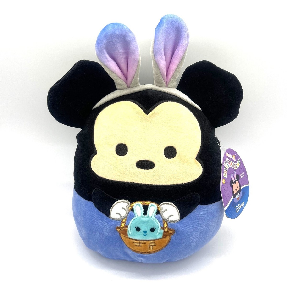 Squishmallow Kellytoy Plush Disney Mickey with Bunny Ears 8 Squishmallow Kellytoy Plush Disney Mickey with Bunny Ears 8