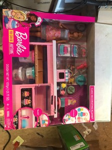 barbie cake decorating playset and doll