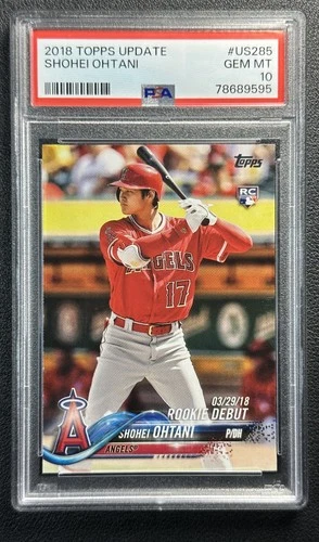SHOHEI OHTANI PSA 10 2018 TOPPS UPDATE #US285 ROOKIE RC ANGELS 9595