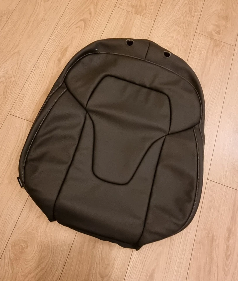 Par de fundas de asiento de cuero negras para conductor y pasajero delantero Mercedes Clase V W447 Foto 3 de 4