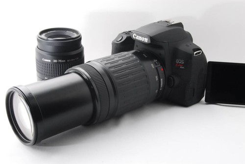Canon EOS Kiss X10i DSLR Kamera Doppel Objektiv Kit 24,5MP, Top Zustand